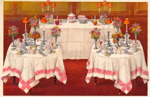 Supper Tables with Buffet, c1907 by Unbekannt