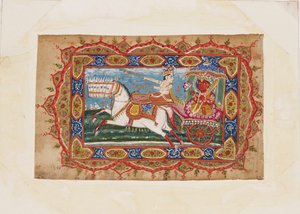 Surya, the Sun God, in a chariot drawn by seven horses by Unbekannt