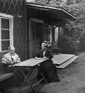 Swedish Author Selma Lagerlöf and Her Mother, Louise
