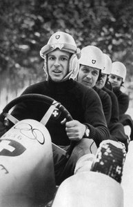 Swiss Four Man Bobsleigh Team, Winter Olympic Games, Garmisch-Partenkirchen, Germany