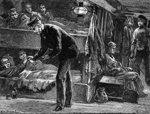 Taking the Pulse of a Sick Irish Emigrant on Board Ship, 1840s, c1890