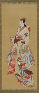 Tall Girl, Dress Patterned with Ho-o Bird and Kiri Flowers