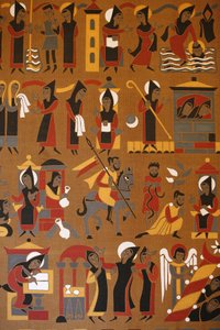 Tapestry in Saint-Pierre de Solesmes Abbey: Life of Saint Benedict, Solesmes, France by Unbekannt