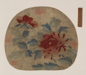 Tapestry: Peonies, Possibly Ming dynasty, 1368-1644