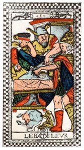 Tarot card of the Juggler or Mountebank, Parisian Tarot (1500)
