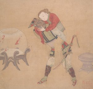 Tartar Officer Carrying Blond Lady