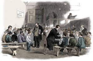 Teaching Boys to Read in the Ragged School Union School, Lambeth, London, 1868 by Unbekannt