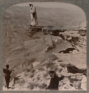 The Arno. Dragoman standing on rock