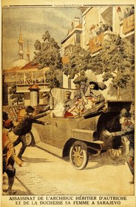 The Assassination of Archduke Franz Ferdinand of Austria and his wife, Duchess Sophia, by Gavrilo Pr