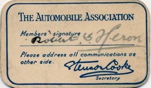 The Automobile Association: Membership card