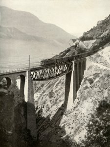The Baltschieder Viaduct on the Lotschberg Main Line by Unbekannt