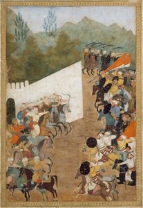 The Battle of Shahbarghan, Folio from a Padshahnama Chronicle of the Emperor