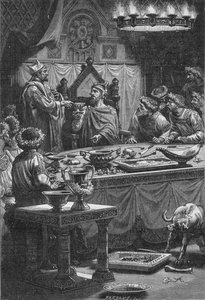 The Bishop of Laon Swearing Allegiance to Charles, Duke of Lorraine, 10th Century