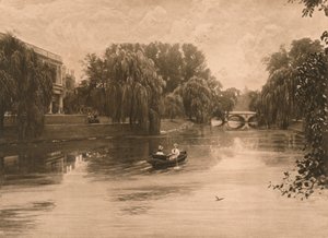 The Cam at Cambridge with Trinity College