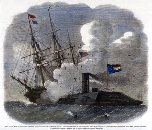The Civil War in America - Naval Engagement in Hampton Roads