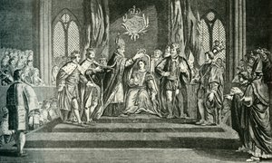The Coronation of Anne Boleyn with the Crown of St. Edward