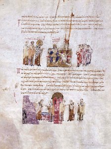 The Council of Constantinople Triumph of Orthodoxy in 843 Miniature from the Madrid Skylitzes