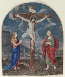 The Crucifixion: Miniature Excised from a Prayer Book by Unbekannt