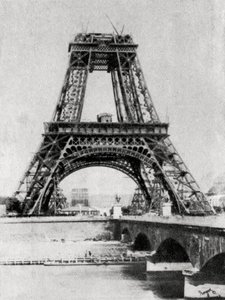 The Eiffel Tower under construction, Paris