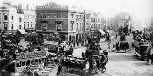 The Elephant and Castle during the time of the horse-tram, London, 1926-1927 by Unbekannt