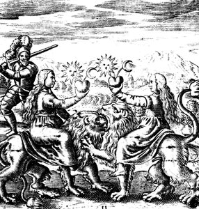 The Eleventh Key of Basil Valentine, legendary 15th century German monk and alchemist, 1651 by Unbekannt