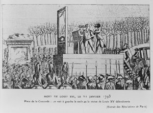 The Execution of Louis XVI in the Place de la Revolution on 21 January 1793 by Unbekannt