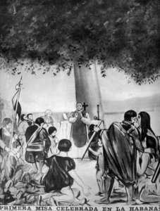 The First Mass, 1519 by Unbekannt