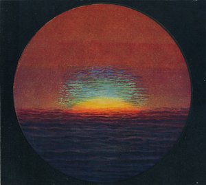The Green Flash at Sunset, Rarest Prismatic Colour Refracted by the Atmosphere by Unbekannt