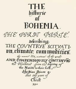 The Historie of Bohemia by Unbekannt