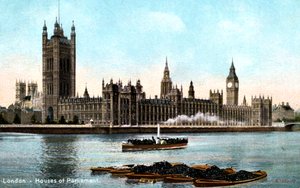 The Houses of Parliament, Westminster, London, early 20th century