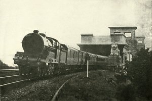 The Irish Mail Leaving the Menai Bridge, c1930 by Unbekannt