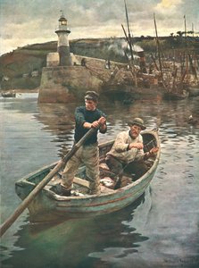 The Lighthouse Newlyn, Cornwall, 1893, c1902 by Unbekannt