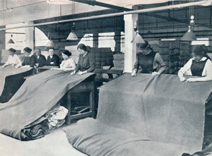 The Making of khaki: examining the finished cloth, c. 1914 by Unbekannt