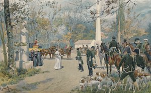 The Meeting of Napoleon and Pius VII at Fontainebleau by Unbekannt