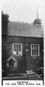 The Old Hall, Staple Inn, Holborn, London
