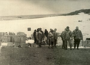 The Party Which Ascended Mount Erebus Leaving The Hut
