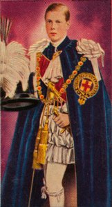 The Prince of Wales at his investiture as a Knight of the Garter, 1911