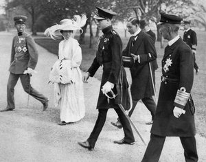The Prince of Wales with the Empress and Crown Prince of Japan, Tokyo