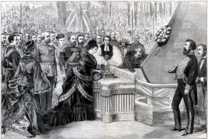 The Princess of Wales Launching the New Ironclad Ship Alexandra