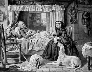 The Queen in a Cottage Bedroom