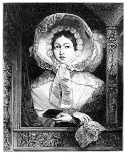 The Queen in the Royal Gallery, c1850s