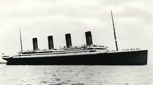 The RMS Titanic leaving Southampton, 10 April 1912