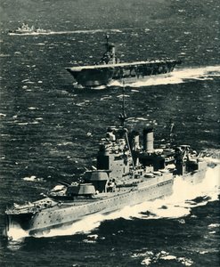 The Renown, the Ark Royal, and the Sheffield by Unbekannt