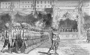The Review at Cairo: March Past of the Beloochees by Unbekannt