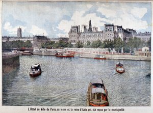 The River Seine and the Hotel de Ville, Paris, 1903