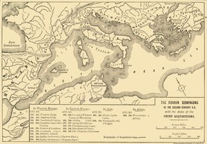 The Roman Dominions in the Second Century B.C. with the dates of the Chief Acquisitions, 1890 by Unbekannt