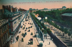 The Rue de Rivoli Looking Towards the Louvre, Paris, c1920