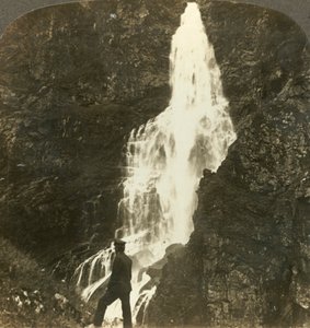 The Sevle Falls, dashing and splashing, near Stalheims hotel, Naerodal, Norway, c1905