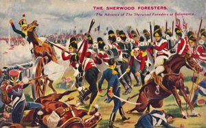 The Sherwood Foresters. The Advance of The Sherwood Foresters at Salamanca by Unbekannt