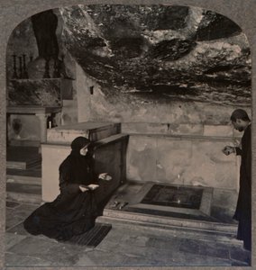 The Stone of Anointing, Holy Sepulchre Church, Jerusalem by Unbekannt